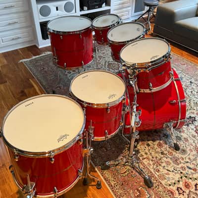 Tama Star Bubinga 7 Piece Kit. Solid Candy Red image 6