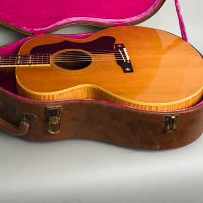 Gibson  J-185N Flat Top Acoustic Guitar (1958), ser. #A-28761, original brown hard shell case. image 12