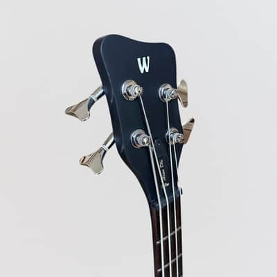 Warwick RockBass Alien Deluxe Thinline Hybrid 4 String Acoustic Electric Bass Guitar -Black image 11