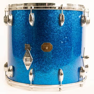 Gretsch Rack Tom Set (Blue Sparkle 70's Rack & Floor) 13x9 & 14x13 owned By J Mascis image 17