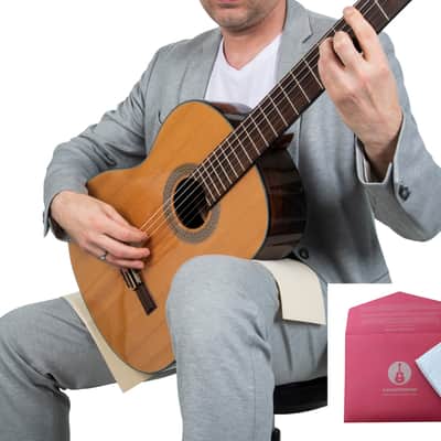 ALBA GUITAR GRASP ANTI-SLIP BAND for Classical guitar,Neoprene band, 2pc, L size, Beige image 1