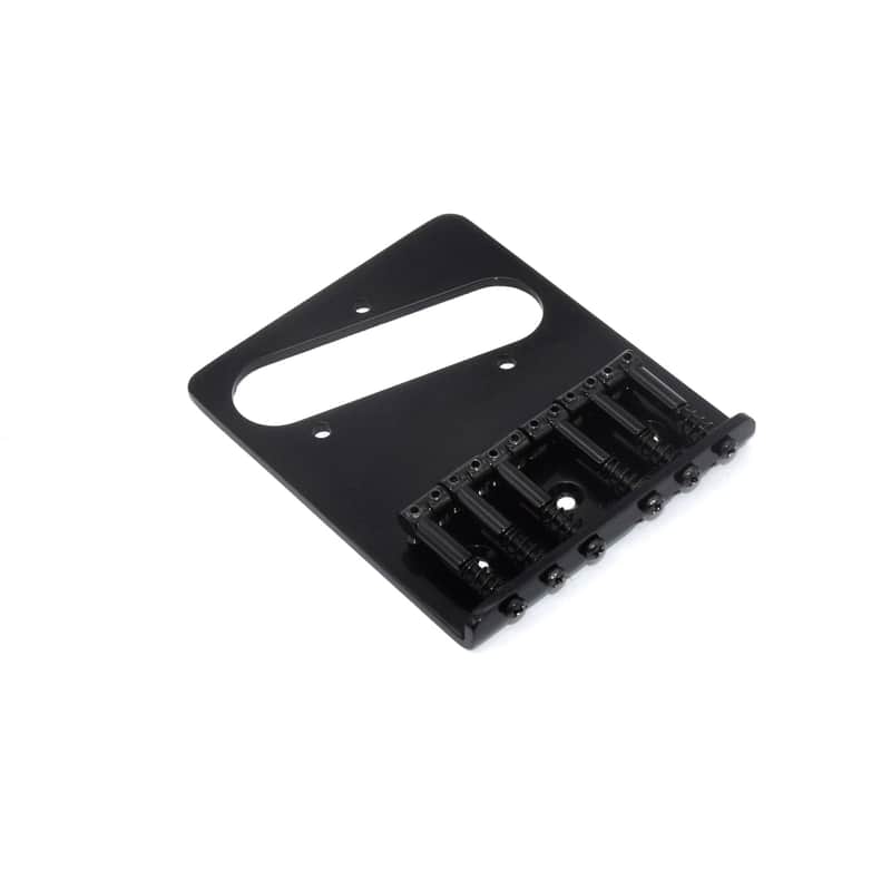 KD By AxLabs Tele®-style 6-Saddle Bridge - String-Through-Body Or Top - Black image 1