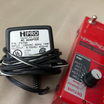 Original DigiTech WH-1 Whammy Pedal - Red & Power Supply image 3