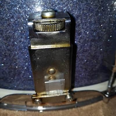 Star 14" 10 Lug Snare Drum 1960's Sparkle Blue fade image 10