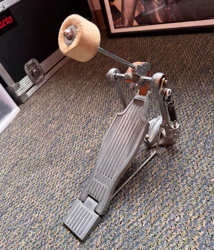 Vintage 1986 Tama Single Bass Drum Pedal, Made in Japan, Strap Drive, Original image 1