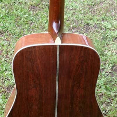 1975 Yairi YW-600 Dreadnought Guitar New Jacaranda Natural+Vintage Flight Case image 8