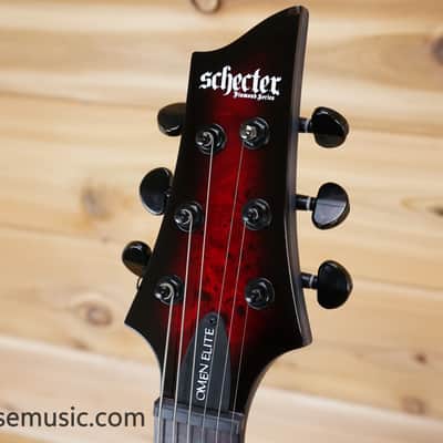 Schecter Omen Elite-6 - Black Cherry Burst image 12