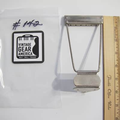 Harmony & Silvertone Archtop & Flat Top Guitar Tailpiece Authentic Vintage Part Circa-1950s-1960s-Nickel Silver image 7