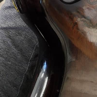 1980's Cort Bass Guitar 4 string 1980's - Glossy brown/black wood finish image 15