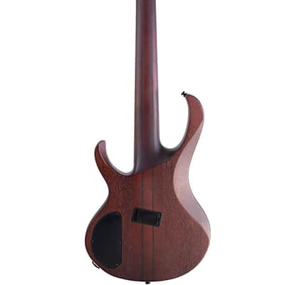 Brand New Ibanez BTB705LMNNF Bass Workshop 5-String Multi Scale Electric Bass Natural Browned Burst Flat image 3