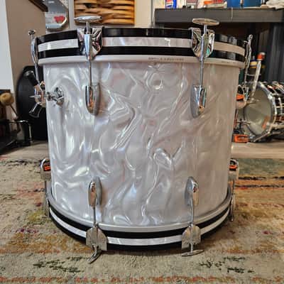 Gretsch USA Custom 20-14-12" Drum Kit - White Satin Flame - Vintage Build image 5