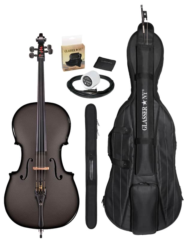 Glasser Carbon Composite Acoustic Electric 4-String Cello Outfit 4/4 size 2020s Pink image 1