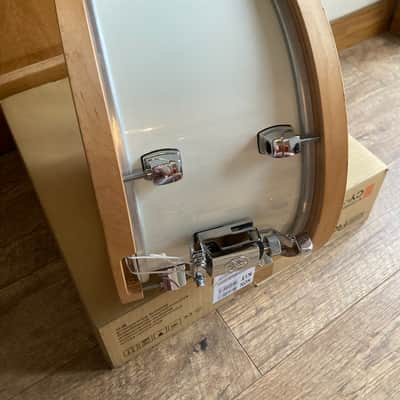 Yamaha WSD13AJ Akira Jimbo Signature 13x7" Beech Snare Drum with Wood Hoops 2000s - White image 9