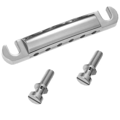 Stop Tailpiece w/ USA Thread Studs-Chrome image 1