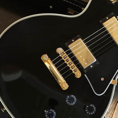 2013 Gibson Les Paul Custom Electric Guitar Black Ebony + COA HSC image 3