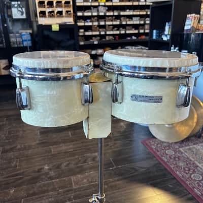 Slingerland Radio King Bongos 1940s in White Pearl image 1