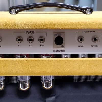 used Two Rock Classic Reverb Signature 6L6 100-Watt Amp Head in Buckskin Suede, Very Good Condition with Footswitch image 5