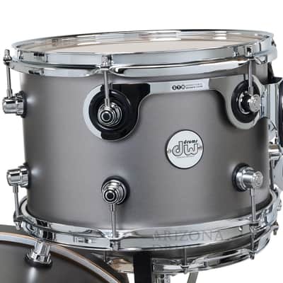 DW Design Series 7x10/8x12/14x16/16x22" 4pc Shell Pack Limited Edition Titanium Satin image 2