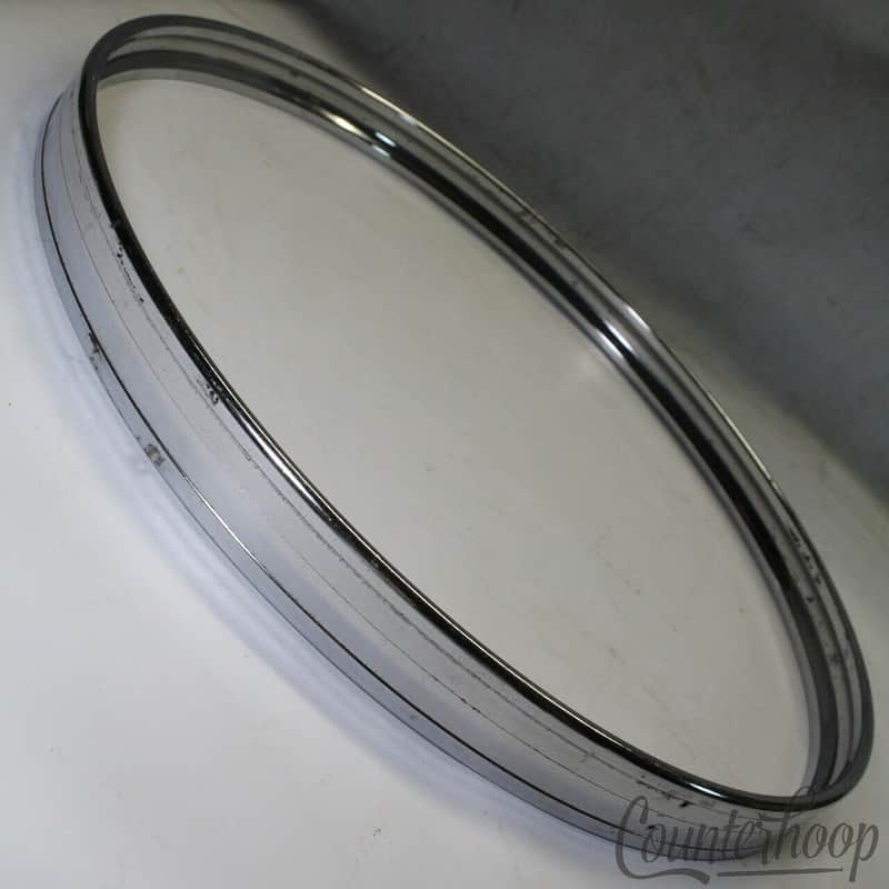Pearl 20"Bass Drum Hoop Steel Metal Rim Vintage 70s Batter/Resonant Japan image 1