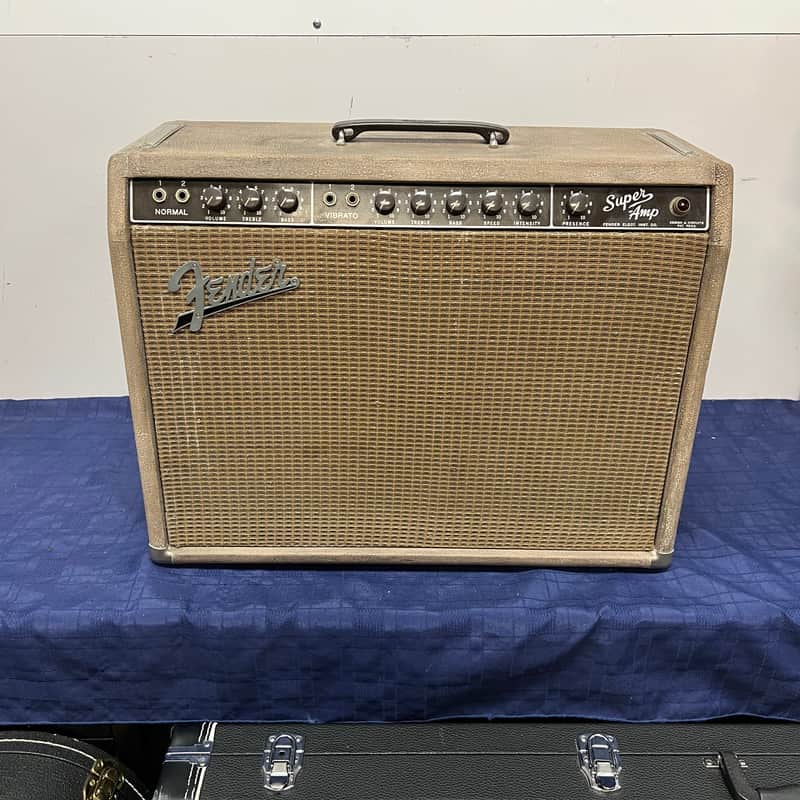 Vintage Fender Super 6G4A Brownface 40-Watt 2x10" Tube Guitar Combo Guitar Amp Amplifier 1960 image 1
