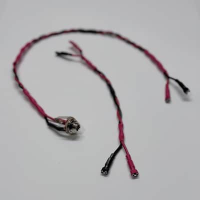 Wiring Harness for Single Cab / 2x12 / 2x10 with "Parallel" Connection, Vintage Style Speaker Cable, Switchcraft 1/4” Input Jack, .205” Spade Terminal (bare ends available) 18AWG Black/Red, 24/30/36 inches (2/2.5/3 ft) or any other custom length image 1