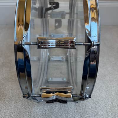 Ludwig Vintage Clear Vistalite 14” x 5” Snare Drum 70s - 10 lug image 15