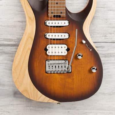 Cort X700OPVB X Series 700 Triality Electric Guitar. Open Pore Vintage Burst image 3