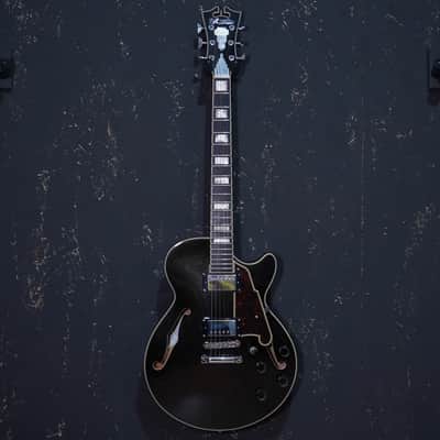 D'Angelico Premier SS Semi-Hollow Single Cutaway - Black Flake image 2