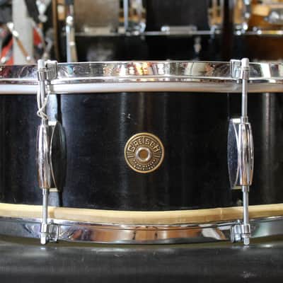 1960's Gretsch 6.5x14 Dixieland Snare Drum in Black Lacquer image 1
