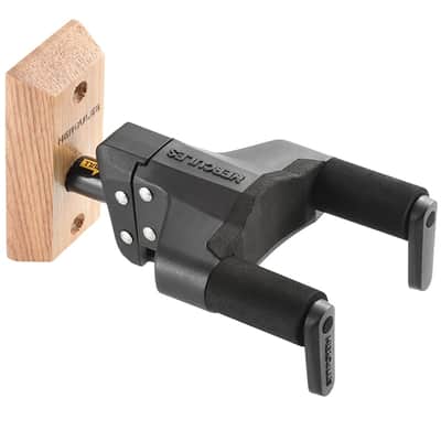 Hercules GSP38WB Plus Guitar Wall Hanger Wood Base Short Arm image 1