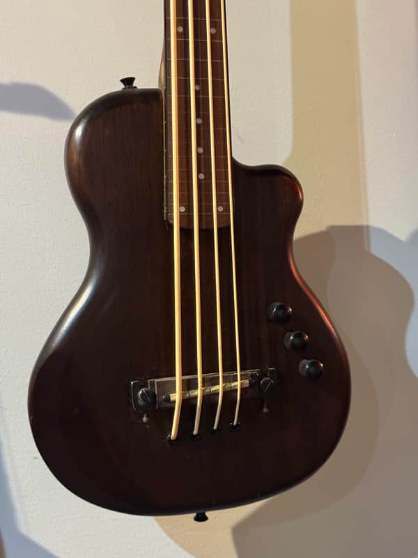 Gold Tone ME-Bass/FL Micro 23" Scale Fretless Electric Bass 2010s - Natural image 1