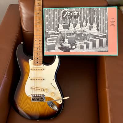 ORIGINAL 1957 FENDER GUITARS & AMPLIFIERS CATALOG CENTERFOLD! image 7