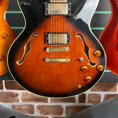 Epiphone Sheraton II Vintage Sunburst 1996 Semi-Hollow Electric Guitar image 4