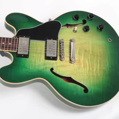 1997 Gibson ES-335 59 Dot Reissue Custom Shop - Rare Green Burst Finish - Figured Top - Custom Order One Off image 7