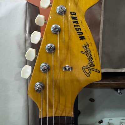 1995 Fender MG-69 Mustang Reissue - Fiesta Red - Made in Japan (MIJ) - Includes Hardshell Case image 5