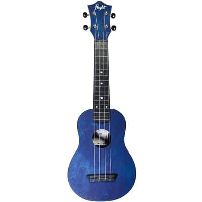 Flight TUS35 Dark Blue Travel Soprano Ukulele - Dark Blue plastic and a laminate linden top image 2