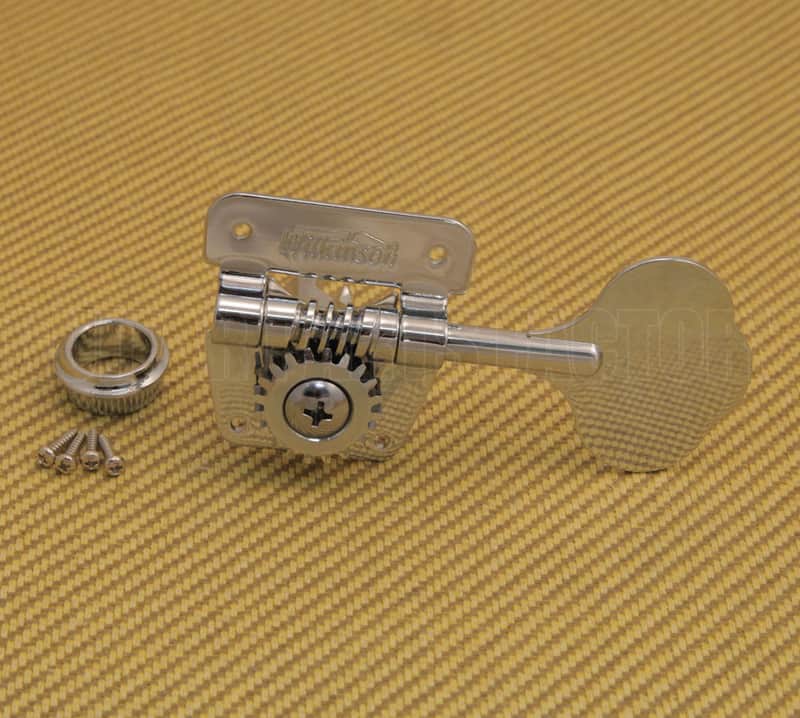 Wilkinson WJBL-200-CR (1) Chrome Vintage 70's Style Cloverleaf Bass Tuner Reversible image 1