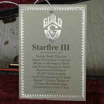 Guild - 1998-99 USA Starfire III - Hollow-Body Electric Guitar - w/OHSC - Natural Quilted Maple - x2546 - USED image 13
