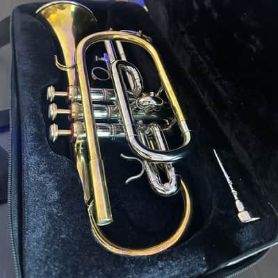 Bb Cornet – Gold/Silver Finish – Complete with Hardcase & Mouthpiece image 5