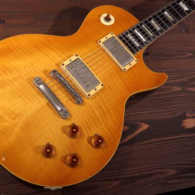 1985 Greco Les Paul Rock Spirits Standard - Honey Burst - Stunning Flame Top image 1