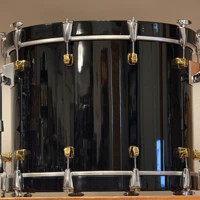 1990's Yamaha Maple Custom 10/12/13/16/22 Black Lacquer Drum Kit image 6