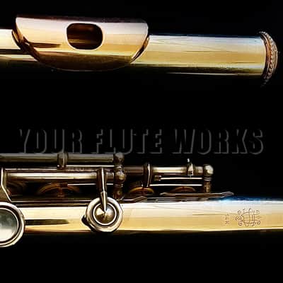 William S. Haynes 14k White Gold Flute #53151 with Silver Keys image 7