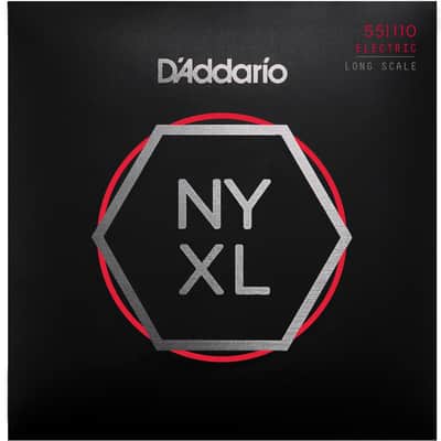 D'Addario NYXL55110 Nickel Wound Long Scale Heavy Bass Guitar Strings, 55-110