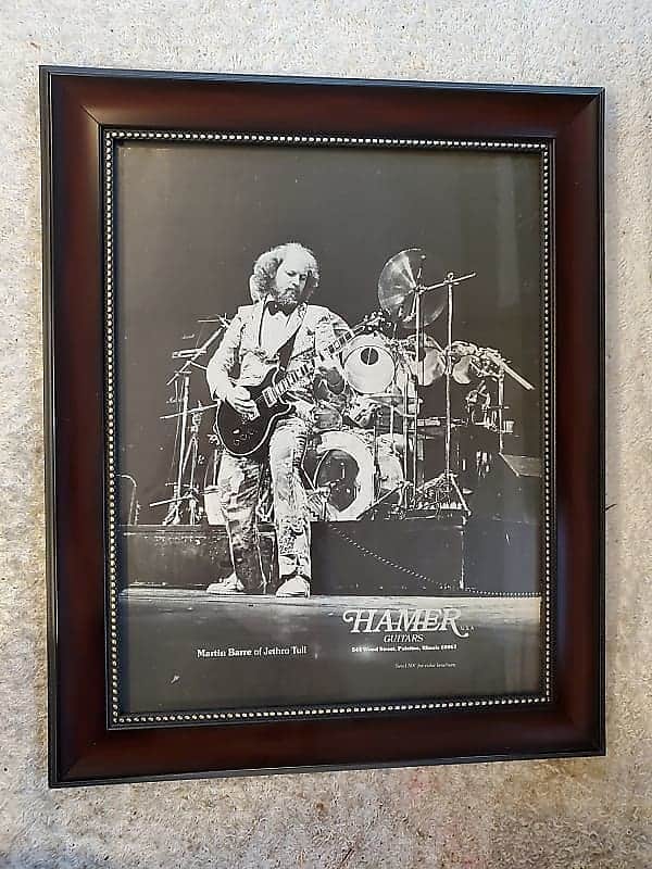 1979 Hammer Guitars Promotional Ad Framed Martin Barr Jethro Tull Original image 1