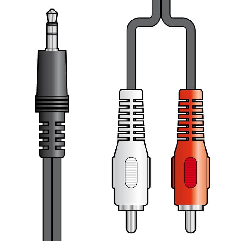 Avlink 3.5mm stereo plug to 2 x RCA plugs lead 10.0m image 1