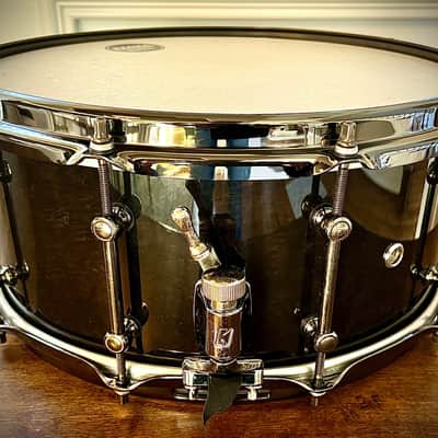 TAMA LMB1465MMB 14x6.5” S.L.P. Power Maple Snare Drum in Midnight Mapa Burl Finish image 3
