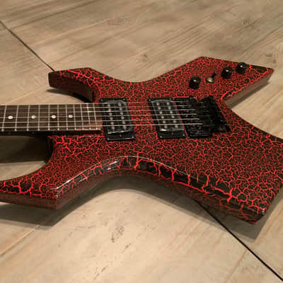 2022 BC Rich Limited Edition Stranger Things Warlock Red Crackle Eddie's Guitar image 3