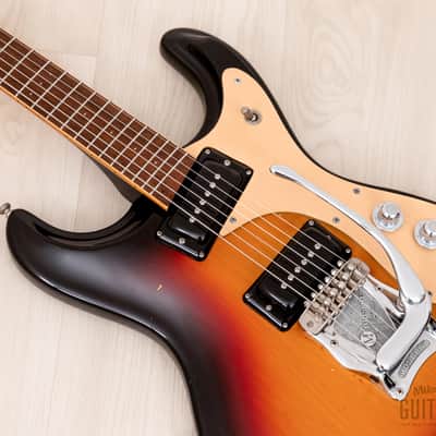 1978 Mosrite Ventures Model Vintage Guitar Sunburst w/ Moseley Vibrato, Case image 7