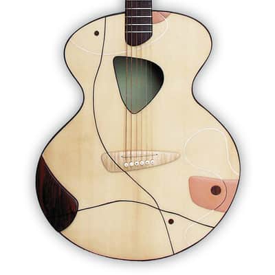 Claudio Pagelli “Wall Paper” One-of-a-Kind Prototype Acoustic Guitar 2002 – Brazilian Rosewood / Swiss Moonspruce image 4