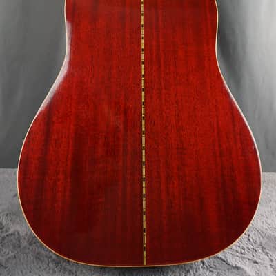Morris MWH-03-RS MIJ Dreadnought Acoustic Guitar w/ Hard Case image 3
